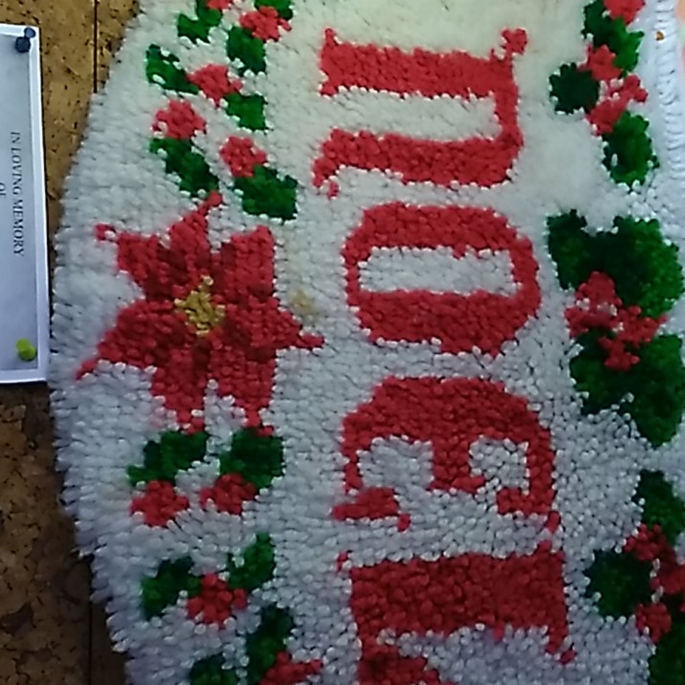 Hand Made Latch Hook Rug - Picture 2 of 2